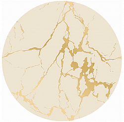 Rund matta - Cesina (beige/guld)