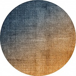 Rund matta - Librilla (brun/blå)