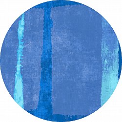 Rund matta - Asti (blå)