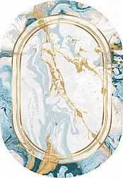 Oval matta - Emery (blå)