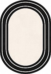 Oval matta - Josie (svart)