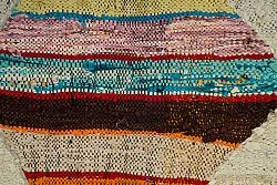 Marockansk Boucherouite-matta 125 x 265 cm
