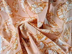 Gardiner - Bomullsgardin - Leaves (orange)