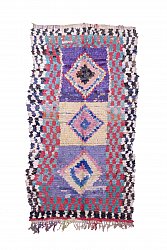 Marockansk Boucherouite-matta 225 x 125 cm