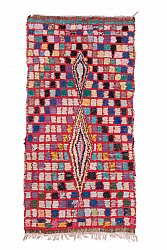 Marockansk Boucherouite-matta 250 x 125 cm