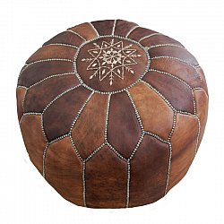 Sittpuff - Marockansk läderpuff (brun)