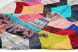 Marockansk Boucherouite-matta 140 x 260 cm