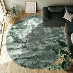 Runda mattor - Aranga Super Soft Fur (grön)