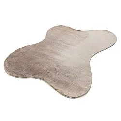 Asymmetrisk Vågig Ryamatta - Aranga Super Soft Fur (brun)