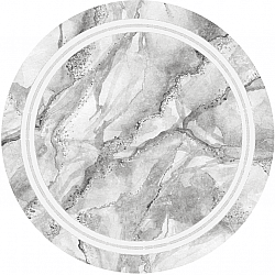 Rund matta - Attika (grå/vit)
