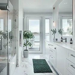 Badrumsmatta - Embla (mörkgrön)