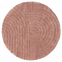 Rund badrumsmatta - Embla (rosa)