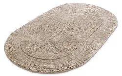 Oval badrumsmatta - Nila (beige)