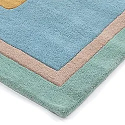 Barnmatta - Giraffe Hand Tufted Wool Premium (ljusblå/multi)