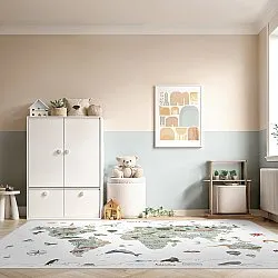 Barnmatta - Kids World Map (grön)