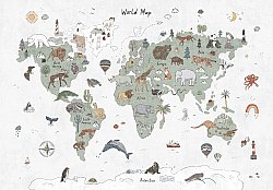 Barnmatta - Kids World Map (grön)