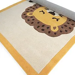 Barnmatta - Lion Hand Tufted Wool Premium (beige/multi)