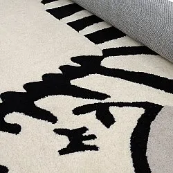 Barnmatta - Zebra Hand Tufted Wool Premium (beige/svart)