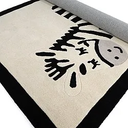 Barnmatta - Zebra Hand Tufted Wool Premium (beige/svart)