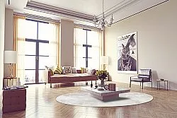 Rund matta - Rouen (beige)