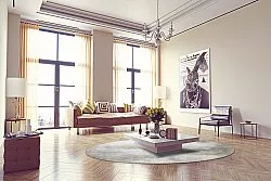 Rund matta - Malaga (beige)