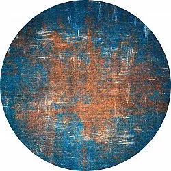 Rund matta - Tierzo (blå)