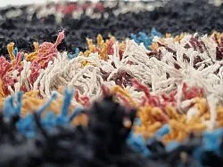 Ryamattor - Marden Natural Cotton Shaggy (svart/multi)