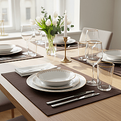 Bordstablett - 2-pack Niva (mörkbrun)