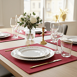 Bordstablett - 2-pack Niva (vinröd)