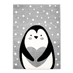 barnmatta rea barnmattan matta till för i barnrum för pojke tjej Bubble Penguin grå Pingvin