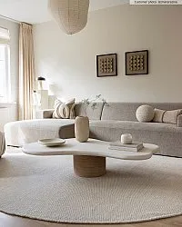 Rund matta - Coastal (cream)