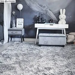 Runda mattor - Cosy (silver)