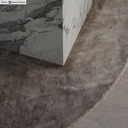 Rund matta - Jodhpur Special Luxury Edition Viskos (ljusgrå/beige)