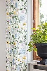 Gardiner - Bomullsgardin Dahlia (blå)