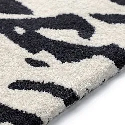 Dörrmatta - Zebra Tufted Wool Premium (vit/svart)