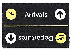Dörrmatta - Airport (svart)