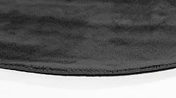 Rund matta - Recycled PET with viscose look (svart)