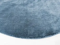 Rund matta - Recycled PET with viscose look (blå)