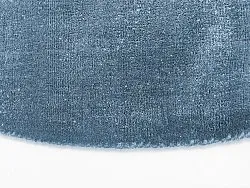 Rund matta - Recycled PET with viscose look (blå)