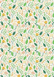 Wiltonmatta - Fleur (gul/grön/multi)