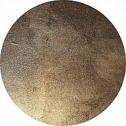 Rund matta - Oristano (brun/guld)
