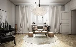 Rund matta - Aurelia (beige)