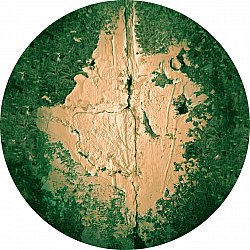 Rund matta - Positano (beige/grön)