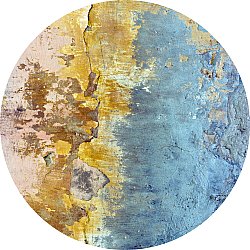 Rund matta - Manlieu (blå/multi/guld)