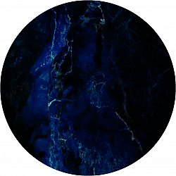 Rund matta - Zuani (mörkblå)