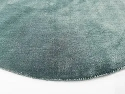 Rund matta - Recycled PET with viscose look (stålblå)