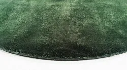 Rund matta - Recycled PET with viscose look (grön)