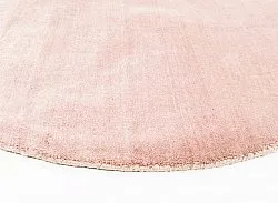 Rund matta - Recycled PET with viscose look (rosa)