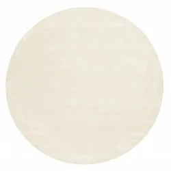 Rund matta - Recycled PET with viscose look (offwhite)