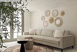 Rund matta - Siliana (beige)